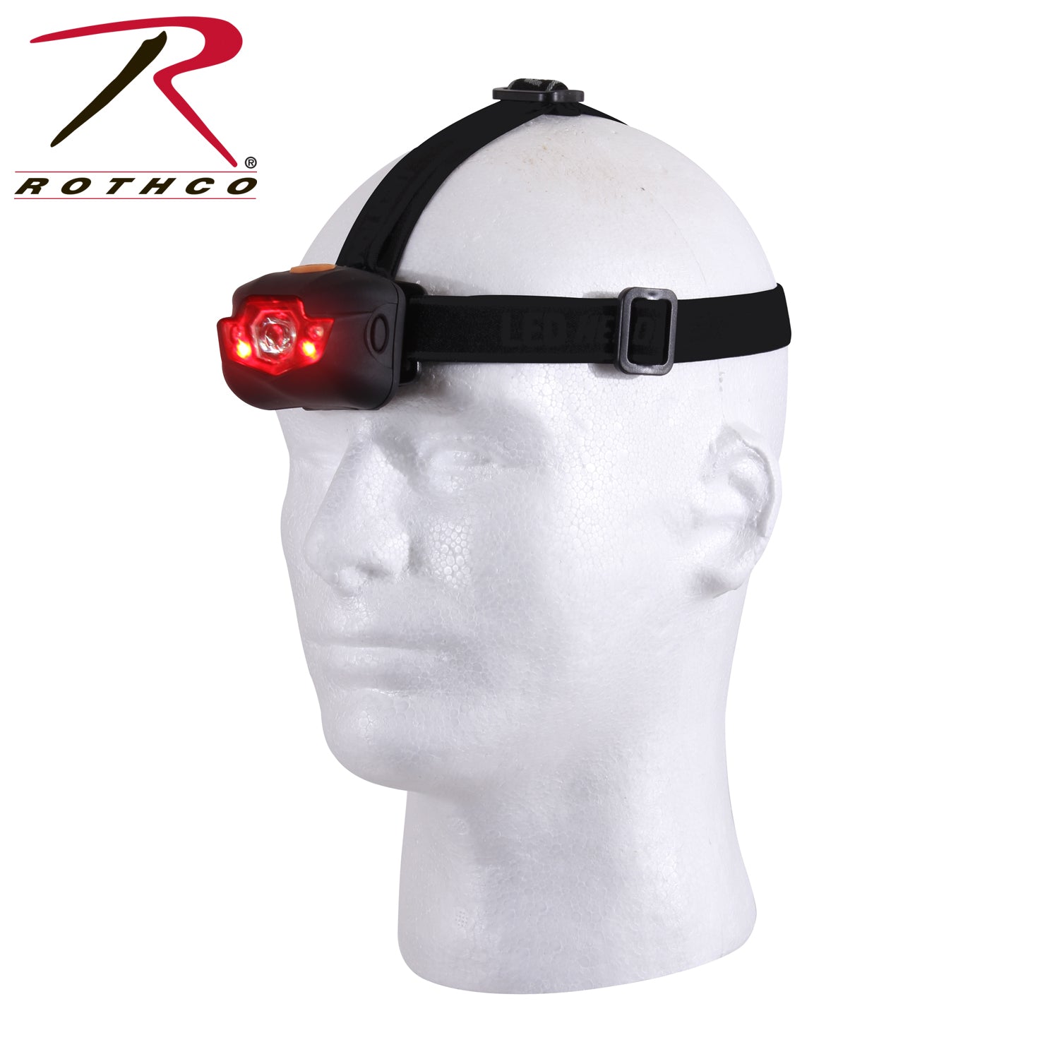 Rothco LED 5 Bulb Headlamp Black - Versatile 3-Watt Cree White and Red Lights for Outdoor and Professional Use