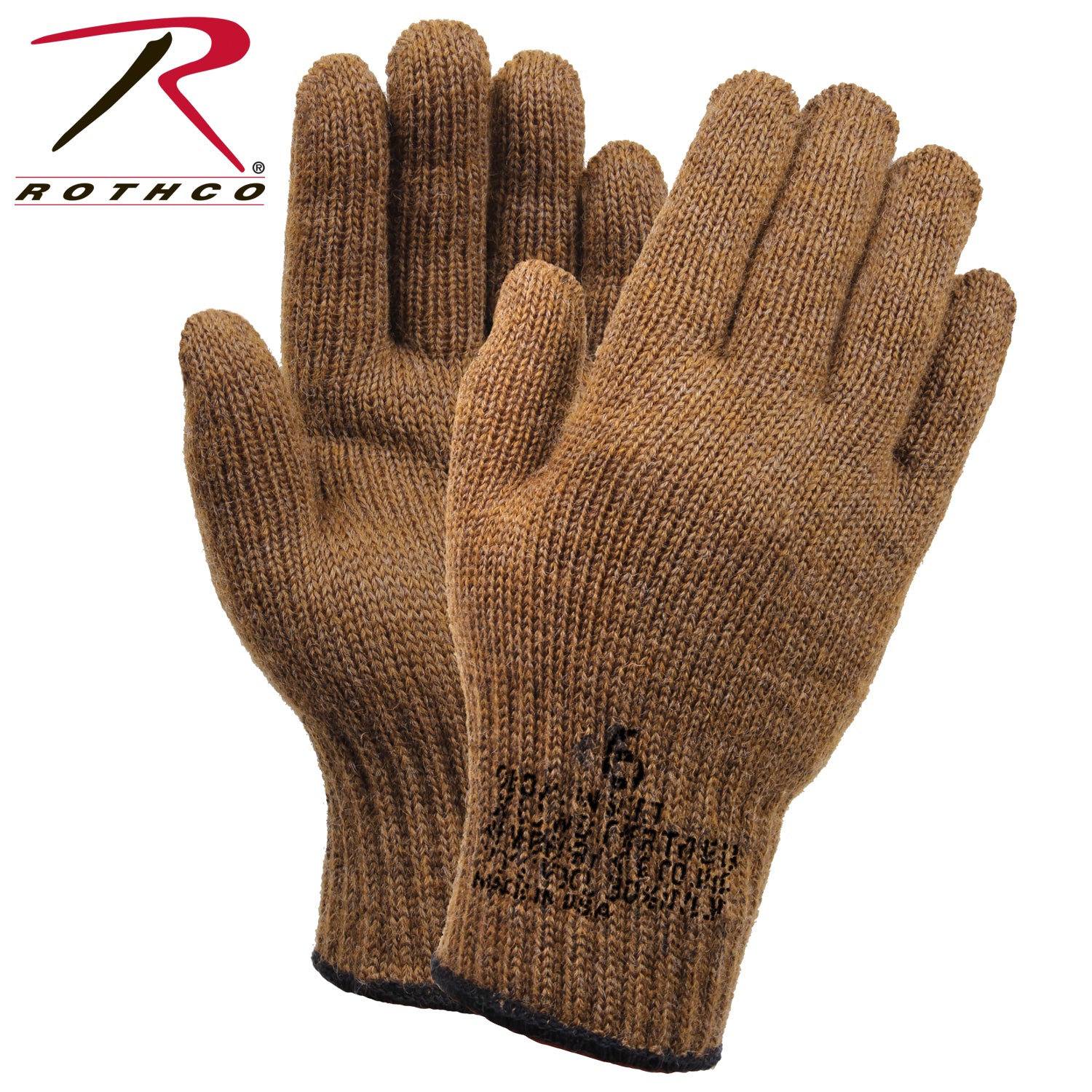 Rothco G.I. Glove Liners Coyote Brown Size 3 – Warm, Breathable Military-Grade Gloves