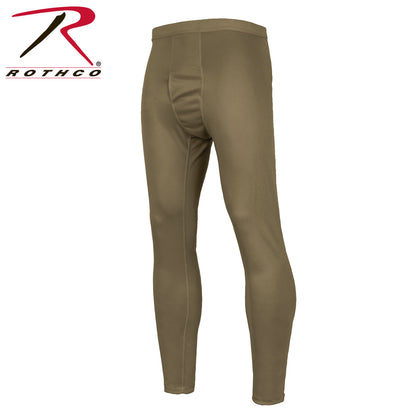 Rothco ECWCS Gen III Silk Weight Underwear Bottoms in Coyote Brown, Size Small