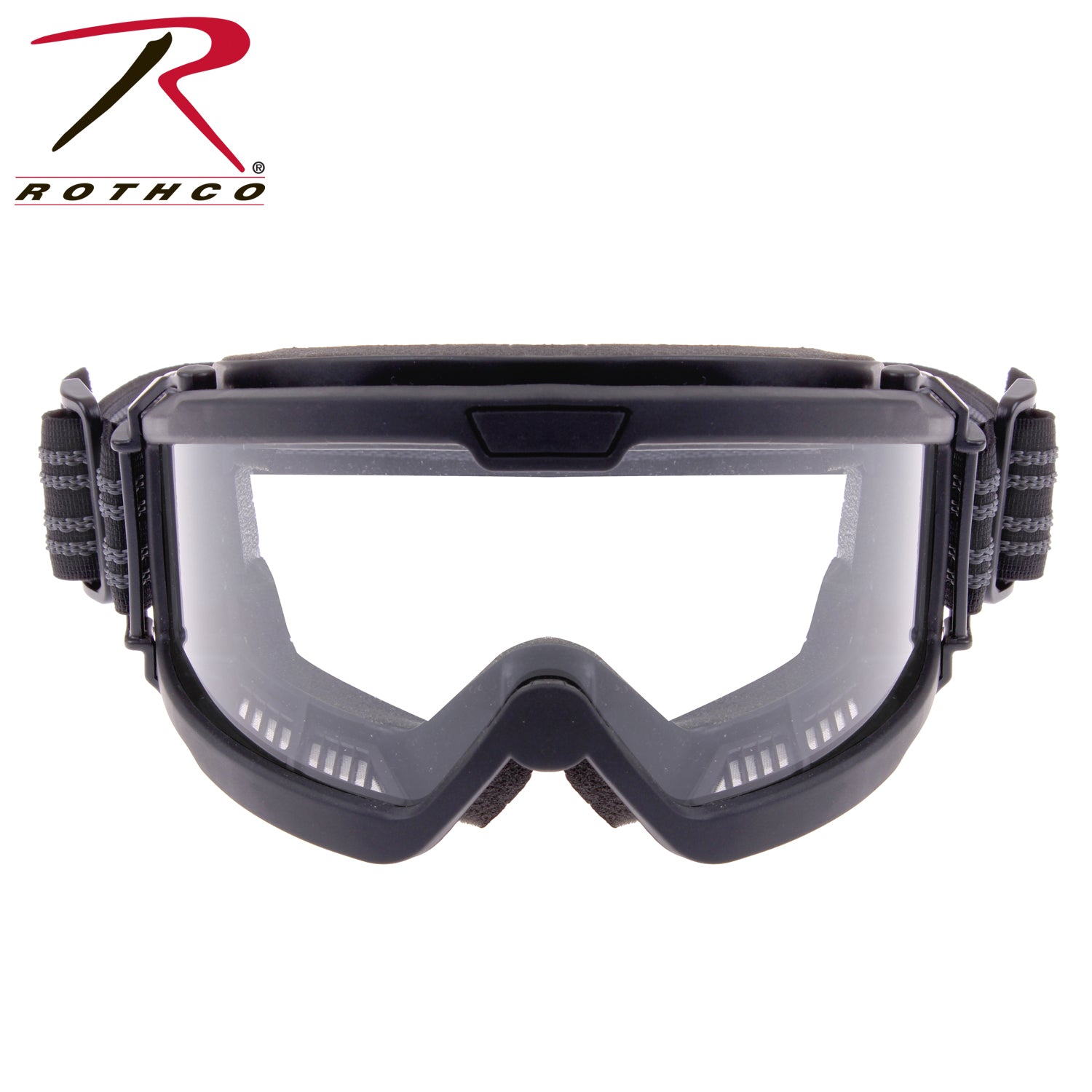 Rothco ANSI Rated OTG Goggles Black / Clear - Impact-Resistant Over-The-Glasses Tactical Eyewear