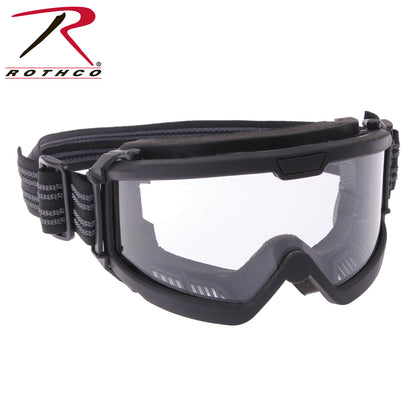 Rothco ANSI Rated OTG Goggles Black / Clear - Impact-Resistant Over-The-Glasses Tactical Eyewear