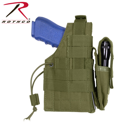 Rothco MOLLE Modular Ambidextrous Holster Olive Drab Part 10489 for Versatile Tactical Carry