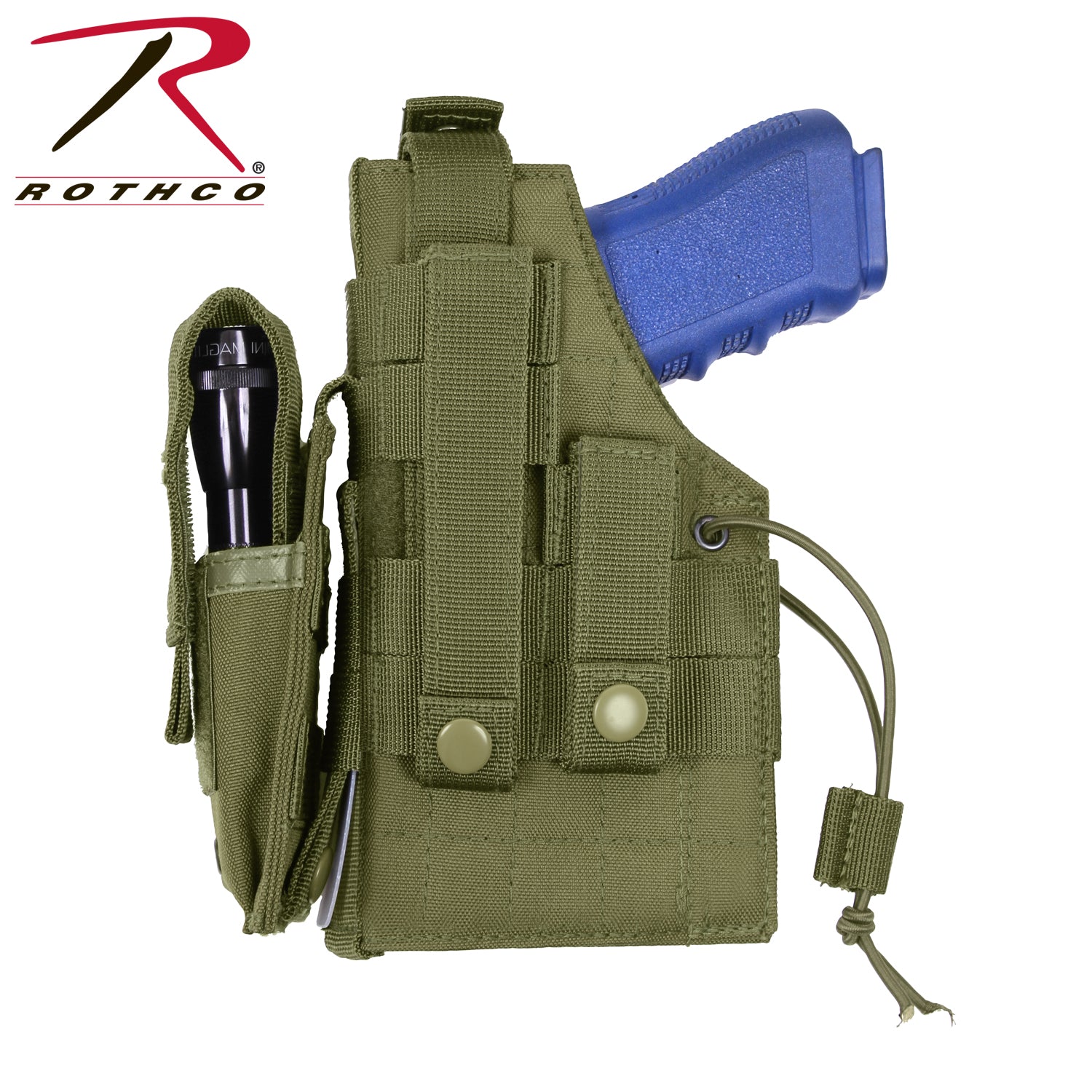 Rothco MOLLE Modular Ambidextrous Holster Olive Drab Part 10489 for Versatile Tactical Carry