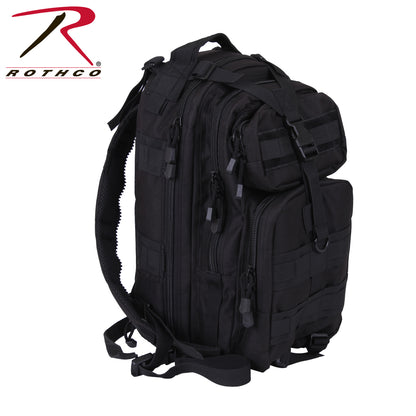 Rothco Convertible Medium Transport Pack Black – Tactical 25L Shoulder and Sling Backpack