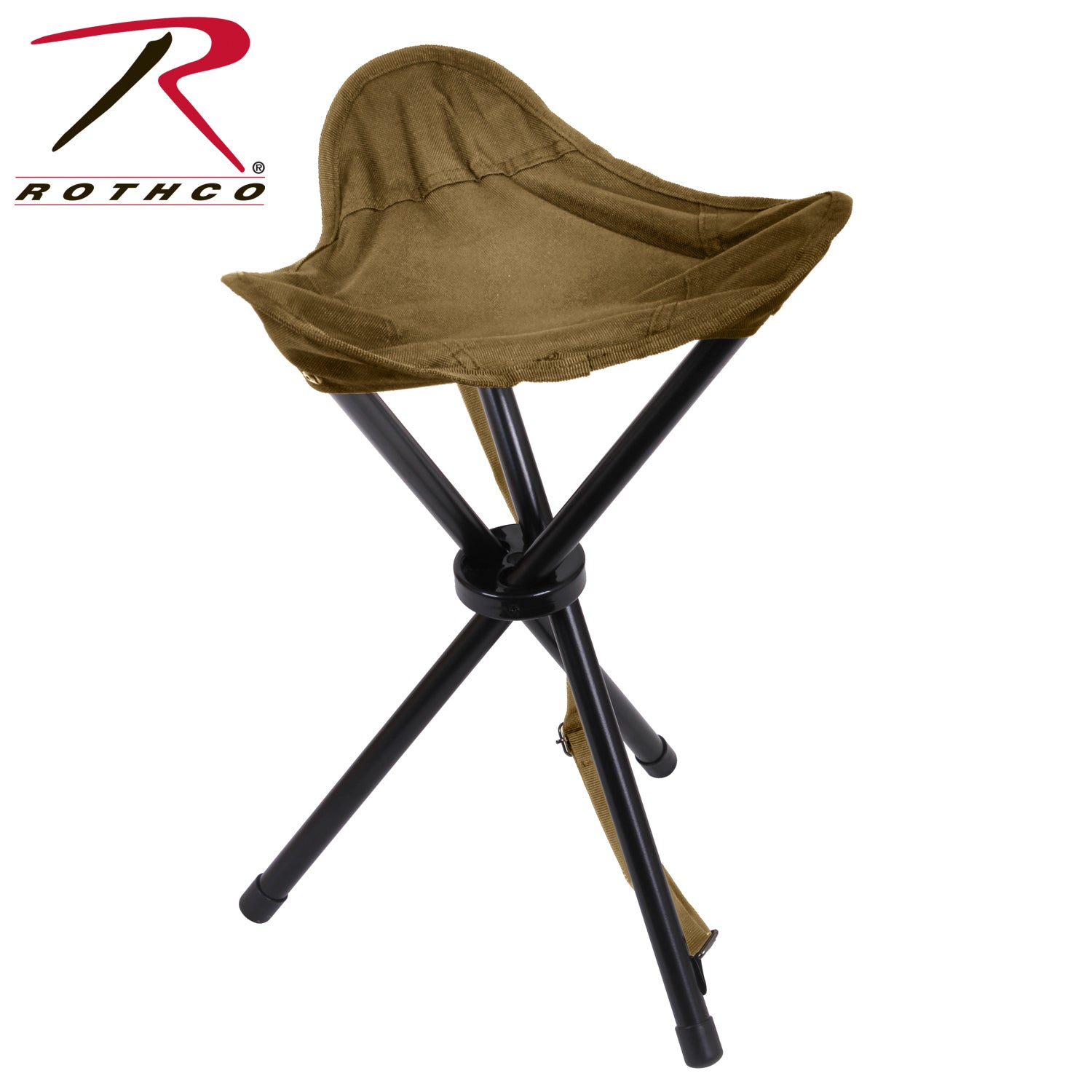 Rothco Collapsible Stool with Carry Strap in Coyote Brown – Portable Camping & Outdoor Seat