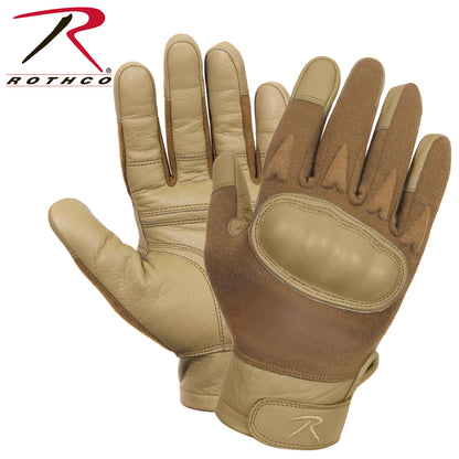 Rothco Hard Knuckle Tactical Gloves Size Small in Coyote Brown, Model 2807-CB-S