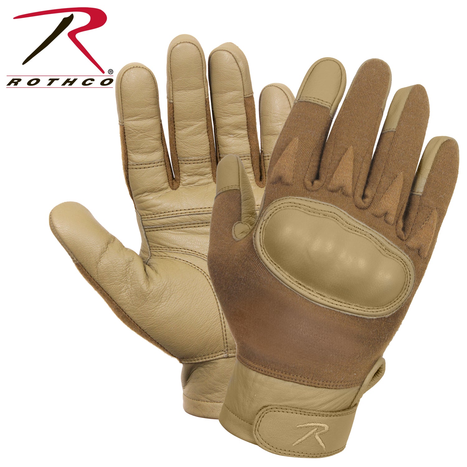 Rothco Hard Knuckle Tactical Gloves XL Coyote Brown - Cut and Fire-Resistant Protection