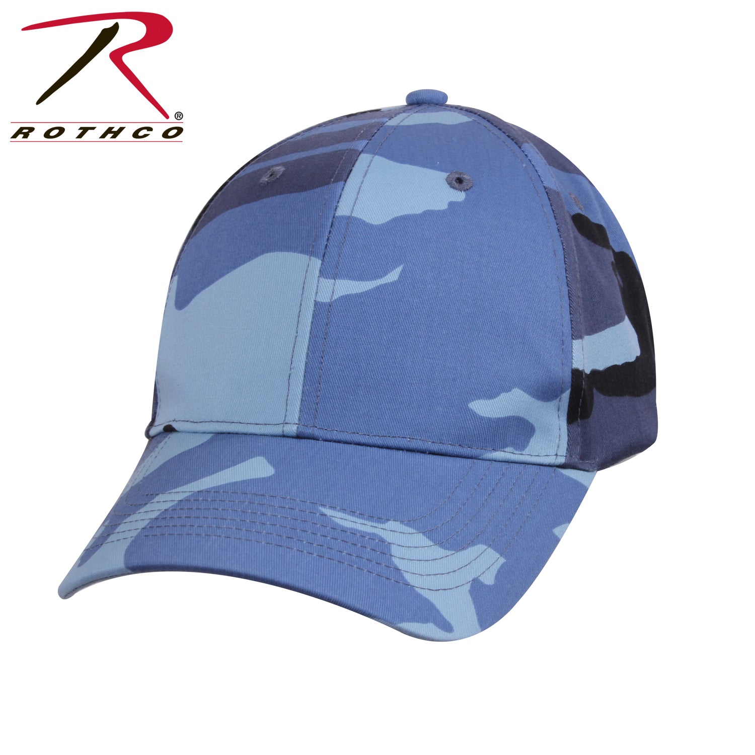 Rothco Supreme Camo Low Profile Cap Sky Blue Camo - Durable Adjustable Baseball Hat for Outdoor Activities