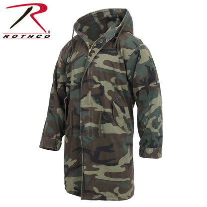 Rothco Vintage Camo M-51 Fishtail Parka Size Small in Woodland Camo