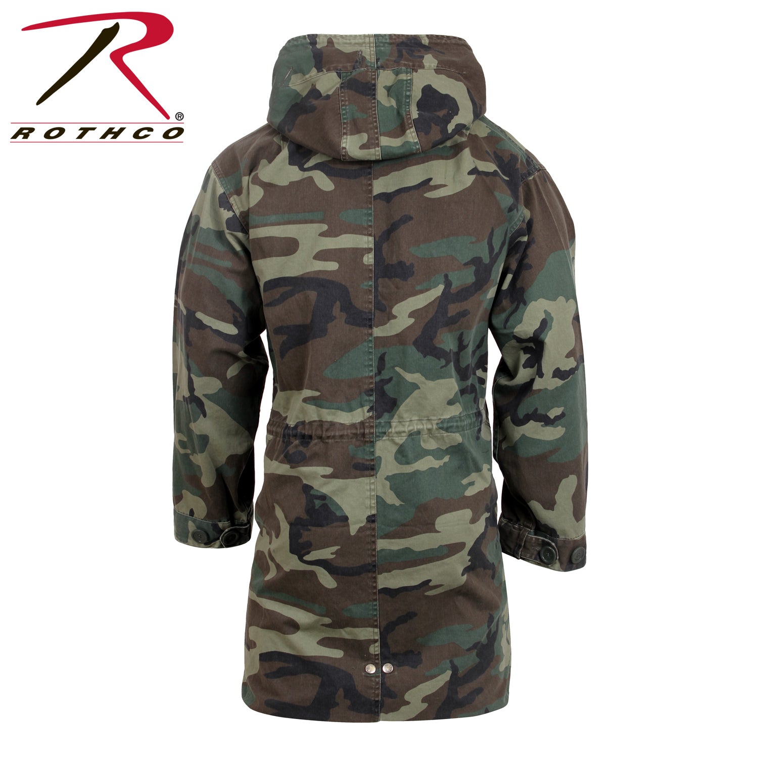 Rothco Vintage Camo M-51 Fishtail Parka Size Small in Woodland Camo