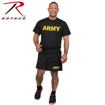 Rothco Performance PT Shirt Size Small - Breathable Army Workout Top with Gold 'ARMY' Lettering