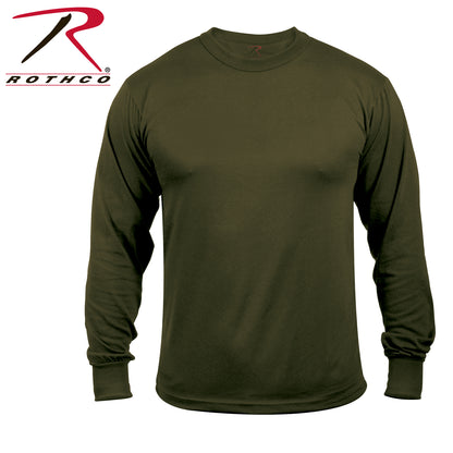 Rothco Moisture Wicking Long Sleeve T-Shirt in Olive Drab – Size Large