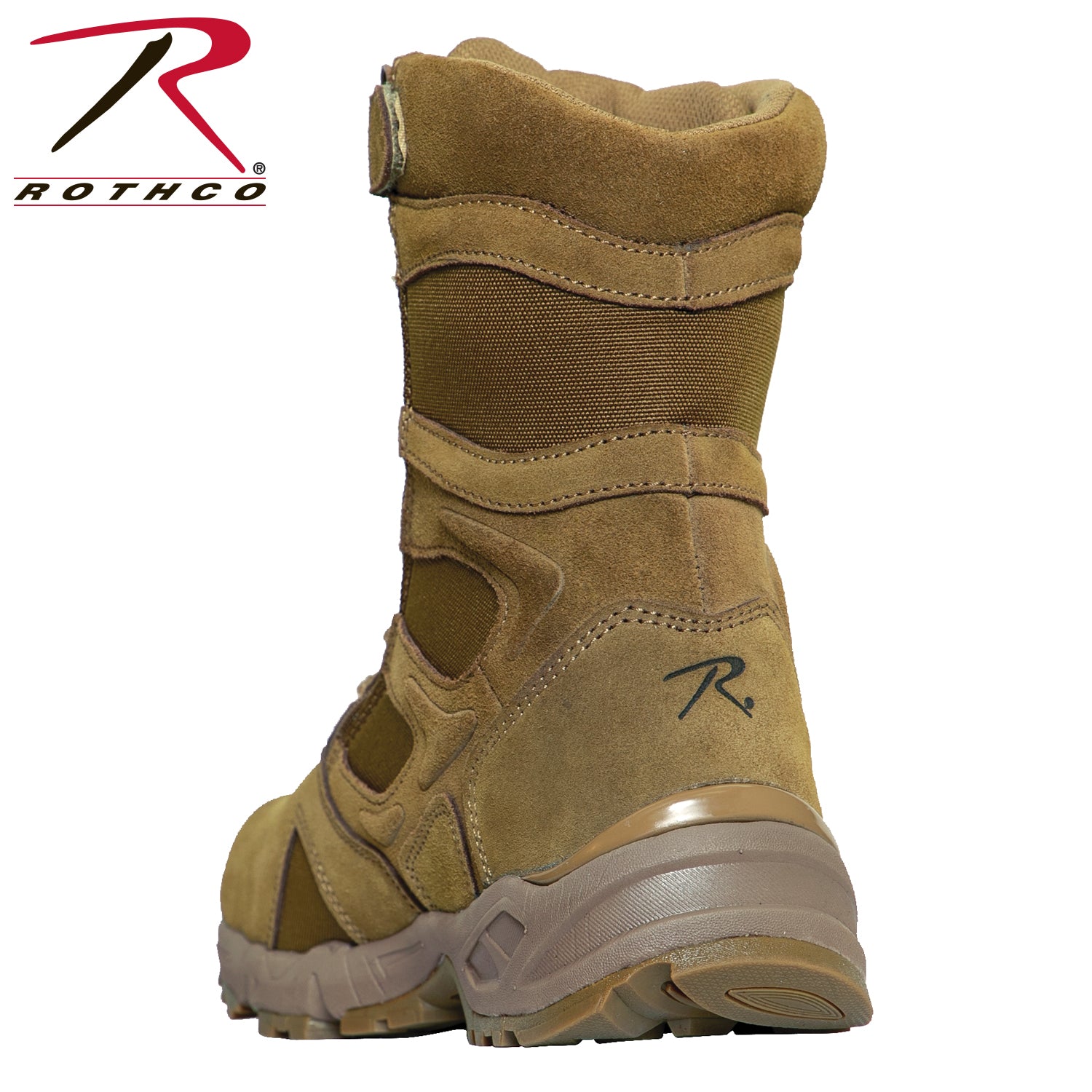 Rothco Forced Entry Deployment Boots with Side Zipper, 8 Inch AR 670-1 Coyote Brown, Size 10