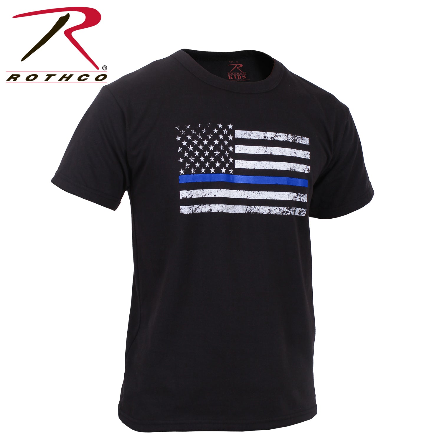 Rothco Kids Thin Blue Line US Flag T-Shirt Size XL – Support Law Enforcement in Comfort