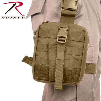 Rothco Drop Leg Medical Pouch Coyote Brown – Tactical First Aid Storage with Quick Access