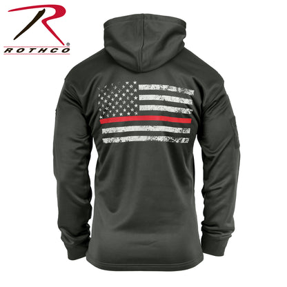 Rothco Concealed Carry Thin Red Line Hoodie Size M in Gunmetal Grey