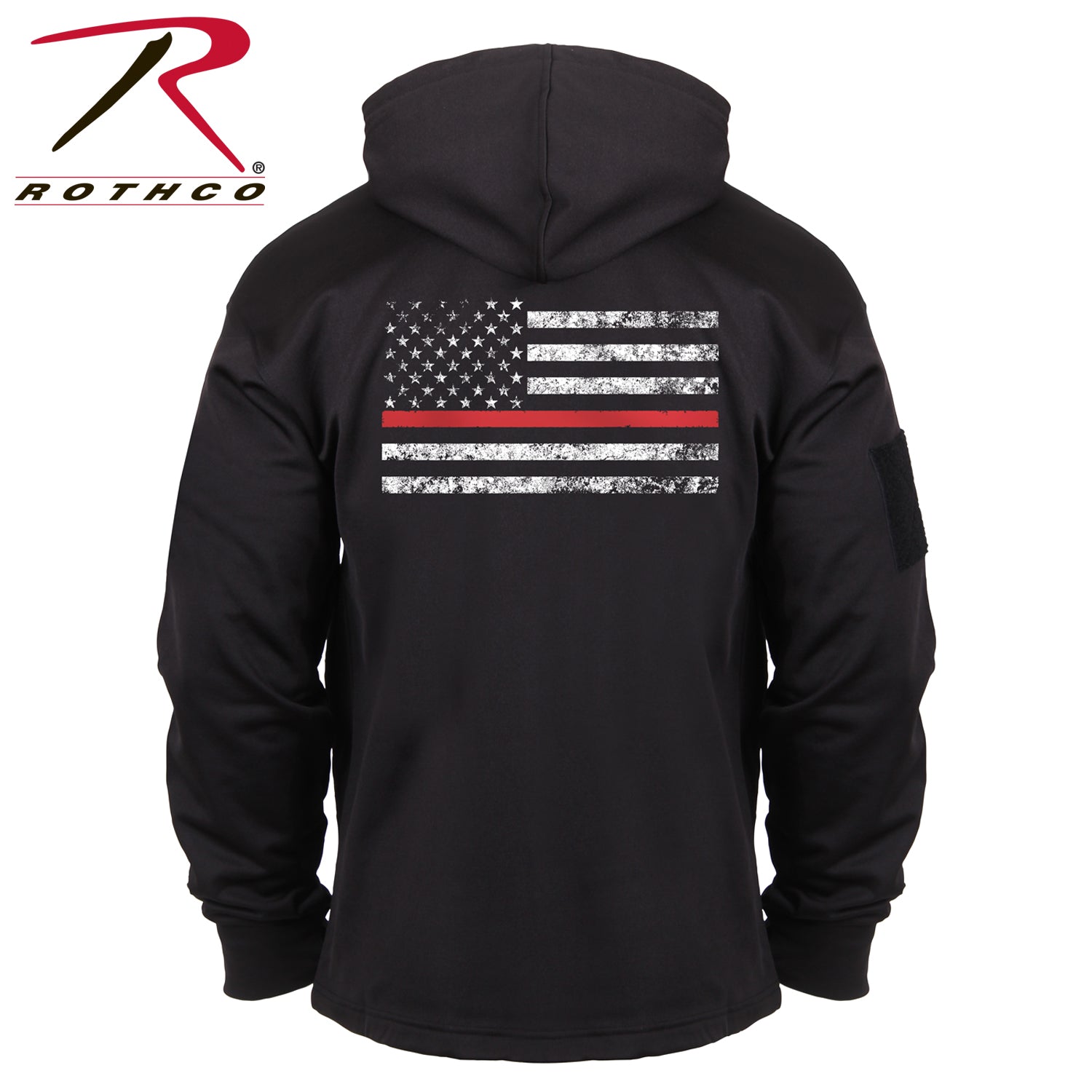 Rothco Concealed Carry Thin Red Line Hoodie Black Size Small