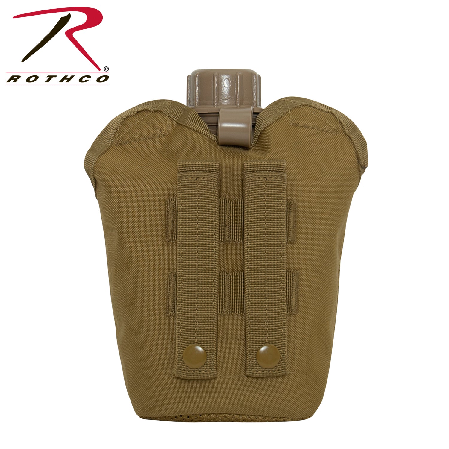 Rothco MOLLE Compatible 1 Quart Canteen Pouch in Coyote Brown - Durable Hydration Accessory