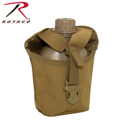 Rothco MOLLE Compatible 1 Quart Canteen Pouch in Coyote Brown - Durable Hydration Accessory