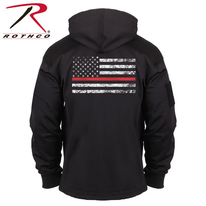 Rothco Concealed Carry Thin Red Line Hoodie Black Size Large