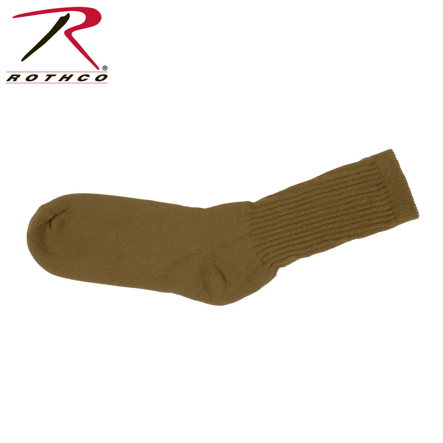 Rothco Athletic Crew Socks Coyote Brown Size 10-13 – Comfortable and Durable PT-Approved Socks