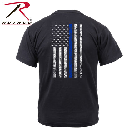 Rothco Thin Blue Line Shield T-Shirt Size 2XL - Support Law Enforcement in Comfort and Style