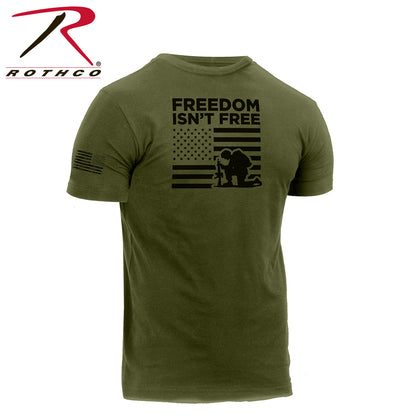 Rothco Freedom Isn't Free T-Shirt Olive Drab Size L