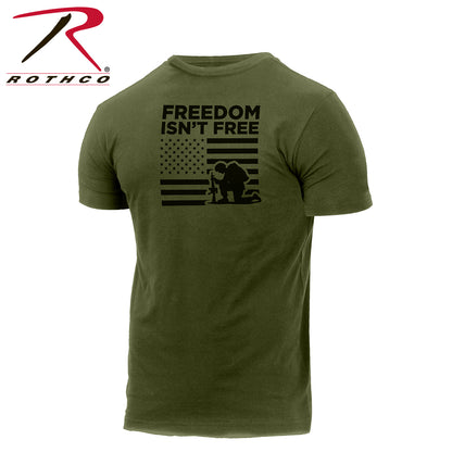 Rothco Freedom Isn't Free T-Shirt Olive Drab Size L