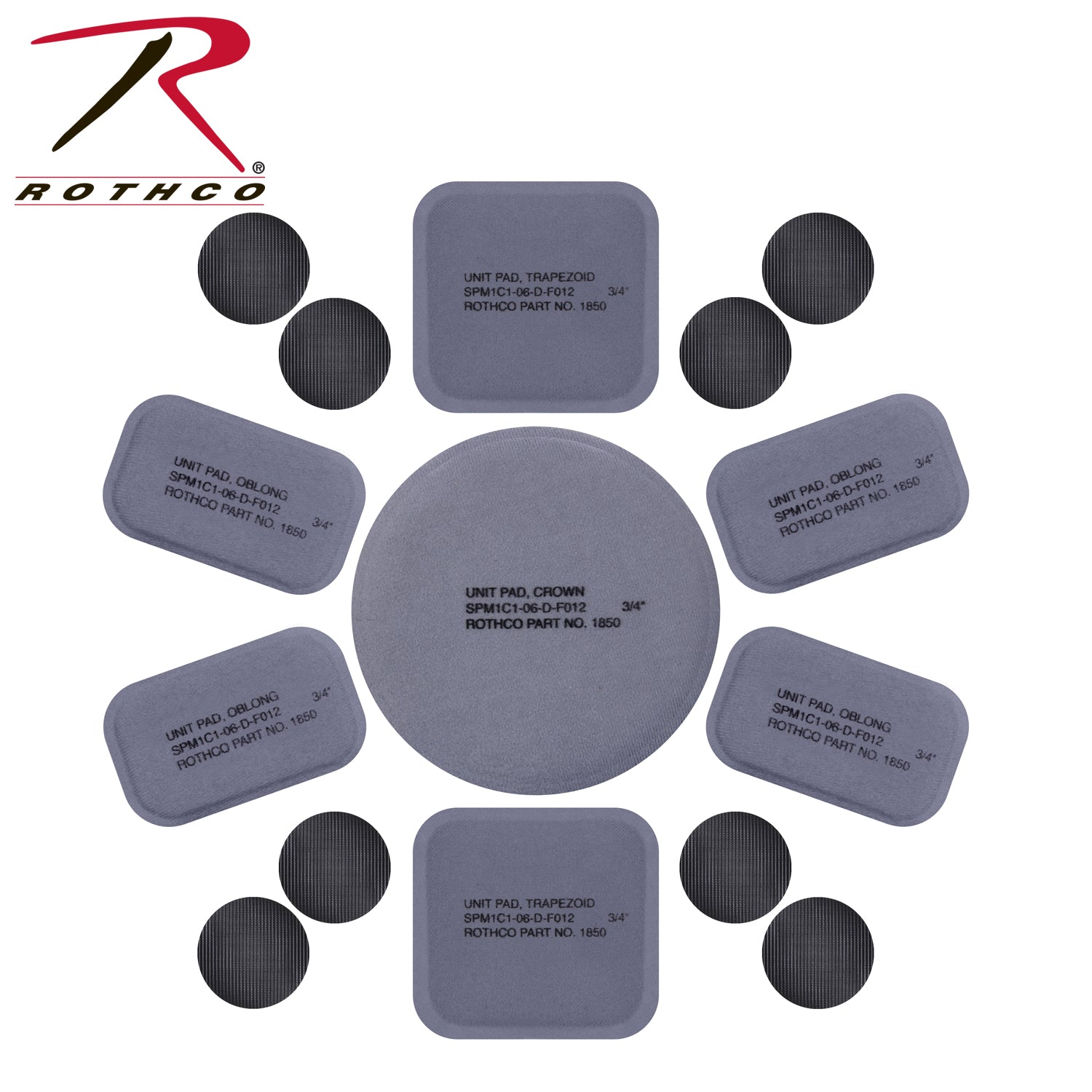 Rothco Tactical Helmet Replacement Pad Set Part Number 1850 for Enhanced Comfort and Fit