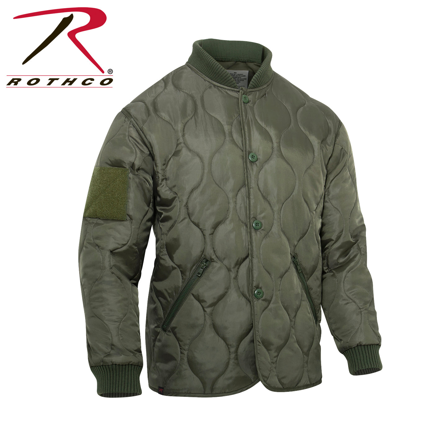 Rothco Quilted Woobie Jacket Olive Drab Size XL - Warm Lightweight Military Outerwear