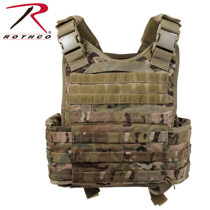 Rothco MOLLE Plate Carrier Vest MultiCam Size 2XL / 3XL - Tactical Armor Vest with Modular Pockets