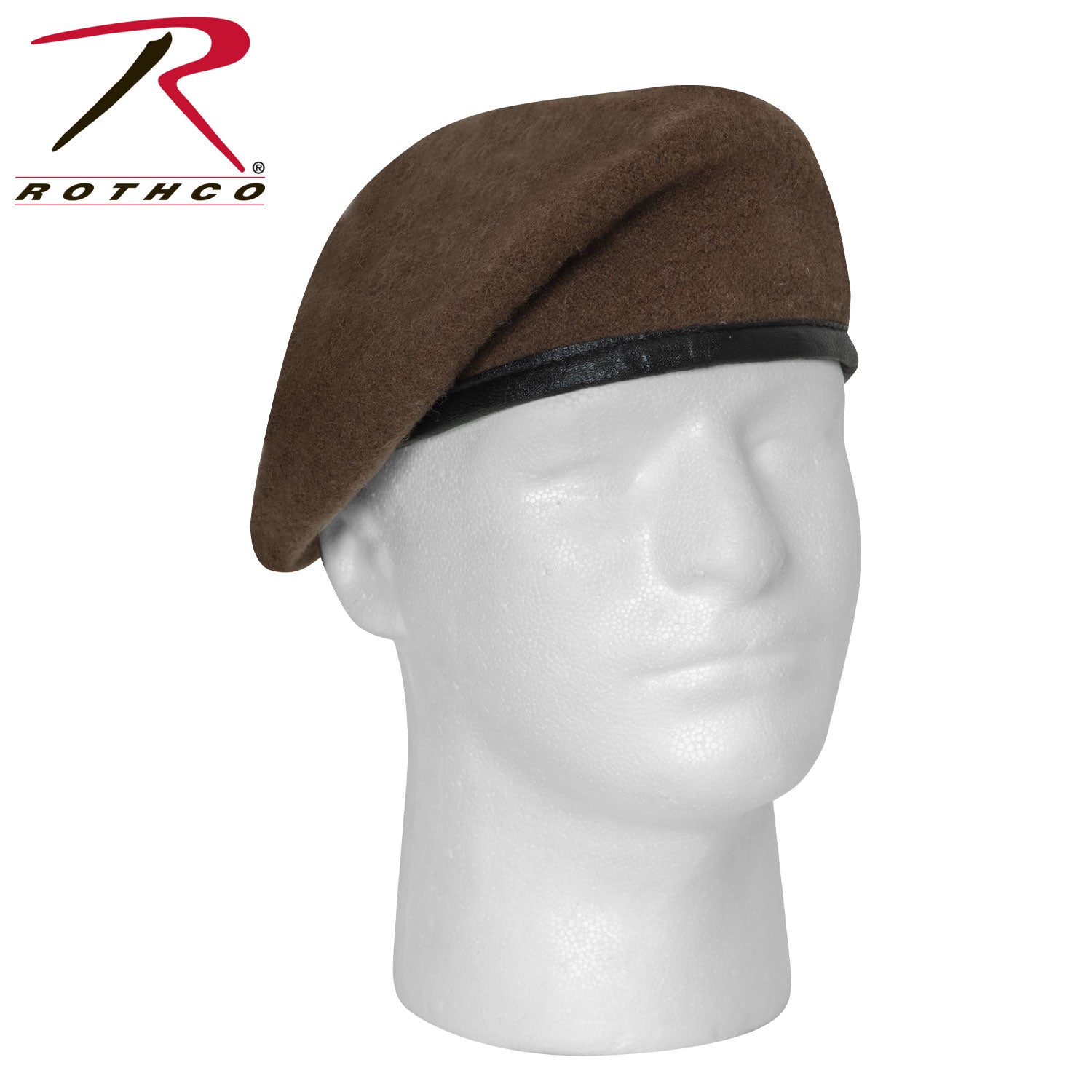 Rothco G.I. Type Inspection Ready Beret - Brown, 7 inch Head Size