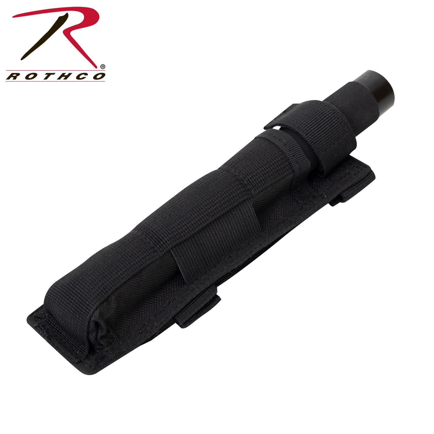 Rothco MOLLE Baton Holder Black Part Number 3195 for Law Enforcement and Tactical Use