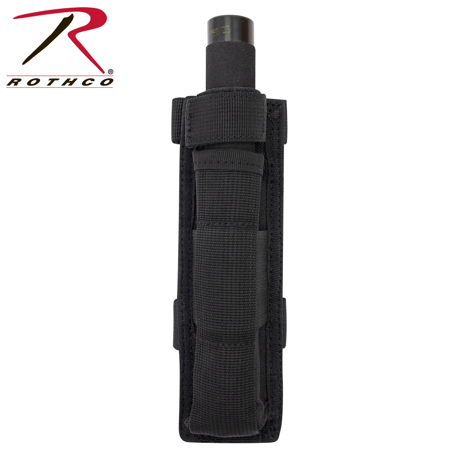 Rothco MOLLE Baton Holder Black Part Number 3195 for Law Enforcement and Tactical Use