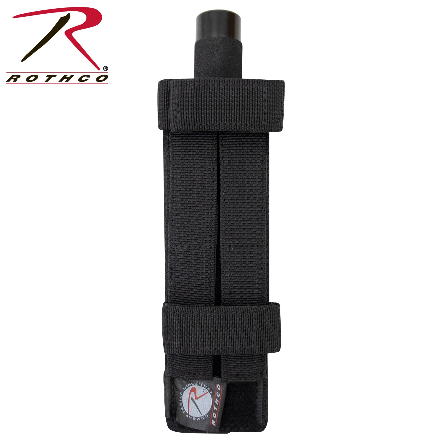 Rothco MOLLE Baton Holder Black Part Number 3195 for Law Enforcement and Tactical Use