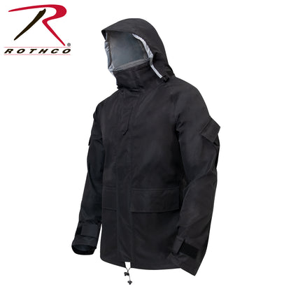 Rothco Hard Shell Waterproof Jacket in Black, Size Small (Part Number 10996-SML)