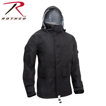 Rothco Hard Shell Waterproof Jacket in Black, Size XL – Durable Tactical Outerwear for Extreme Weather