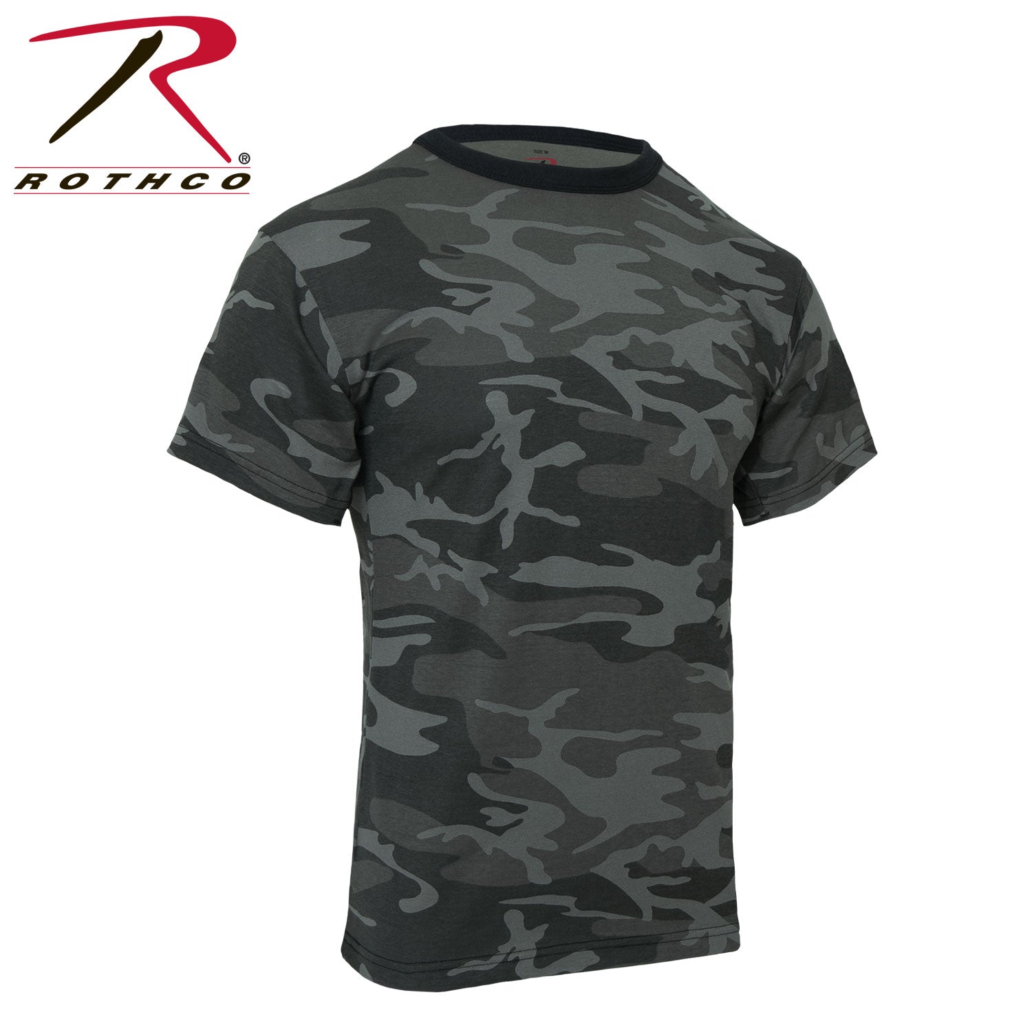 Rothco Black Camo T-Shirt Size XL – Durable Military-Style Camouflage Tee