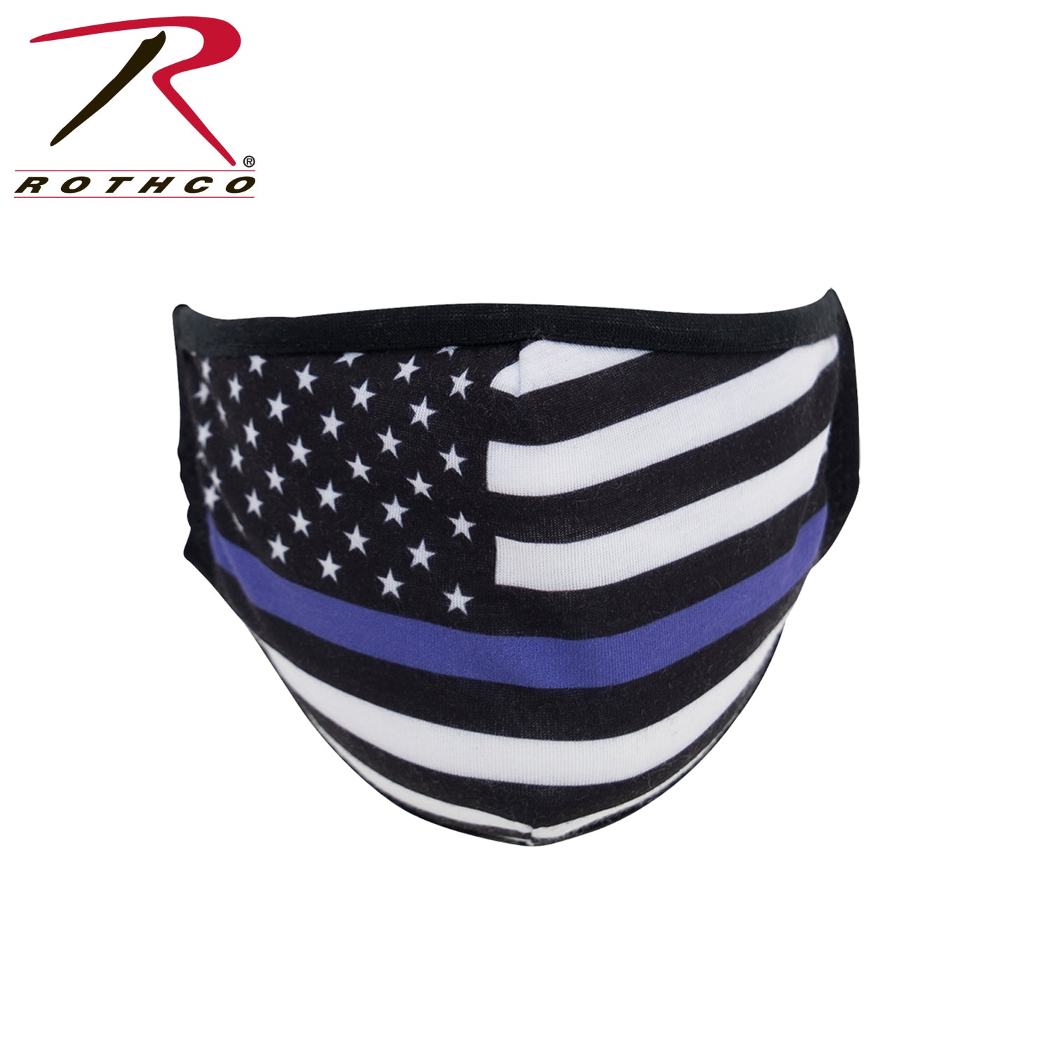 Rothco Thin Blue Line Flag Reusable Face Mask Size Small/Medium