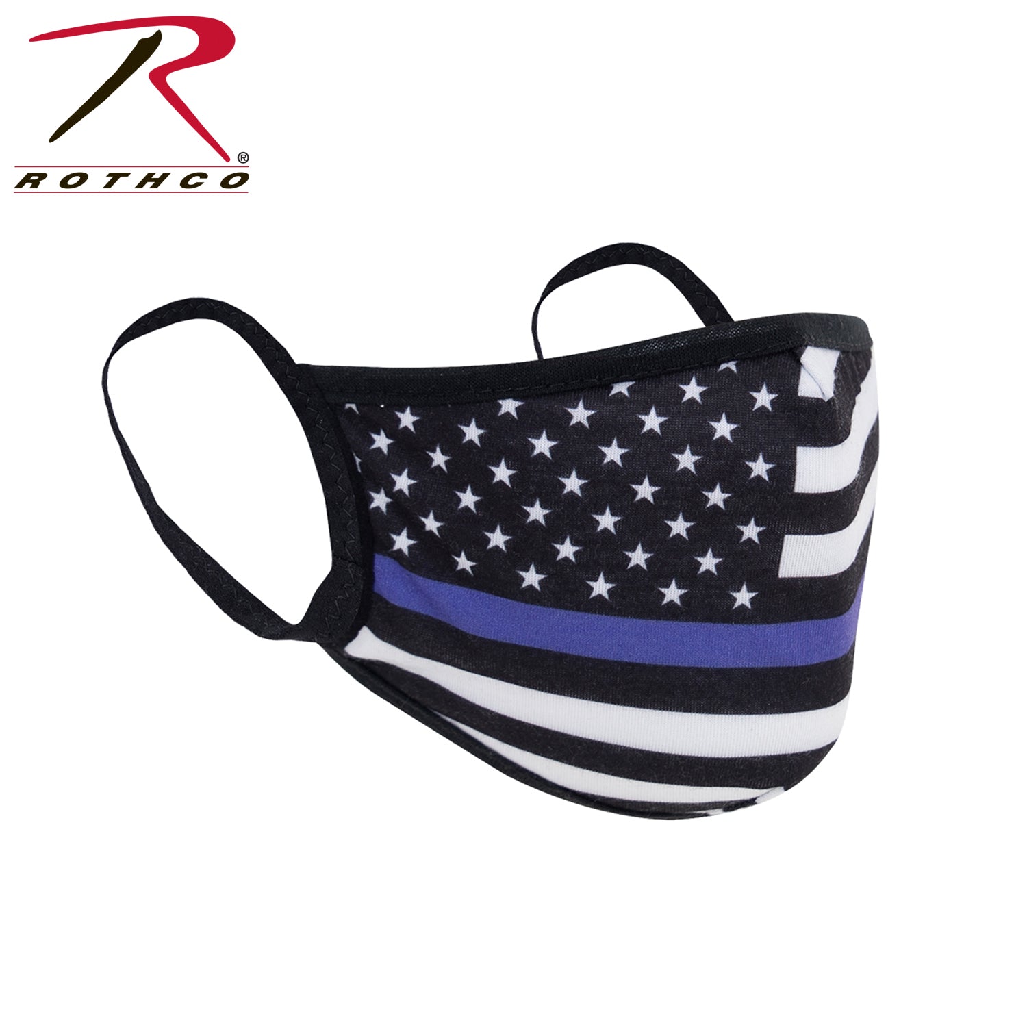 Rothco Thin Blue Line Flag Reusable Face Mask Size Small/Medium