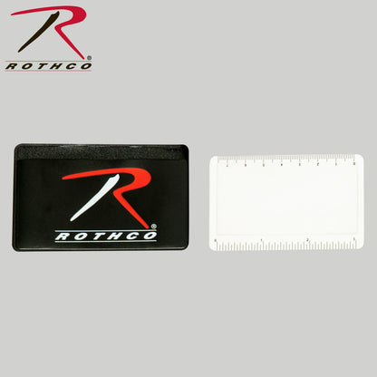 Rothco Survival Magnifying Card and Ruler - Compact Portable Magnifier with Measurement System