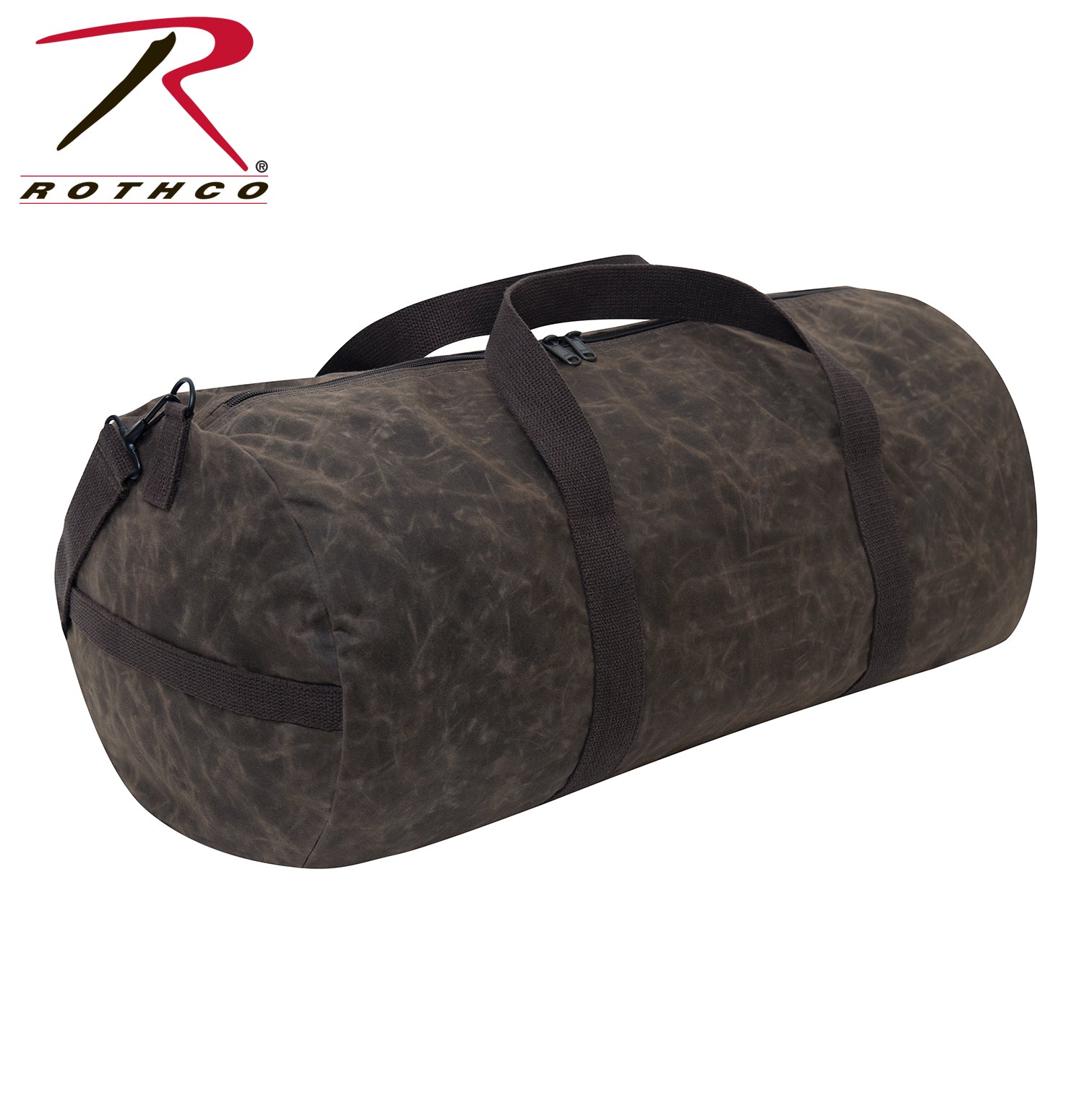 Rothco Waxed Canvas Shoulder Duffle Bag - 24 Inch Brown