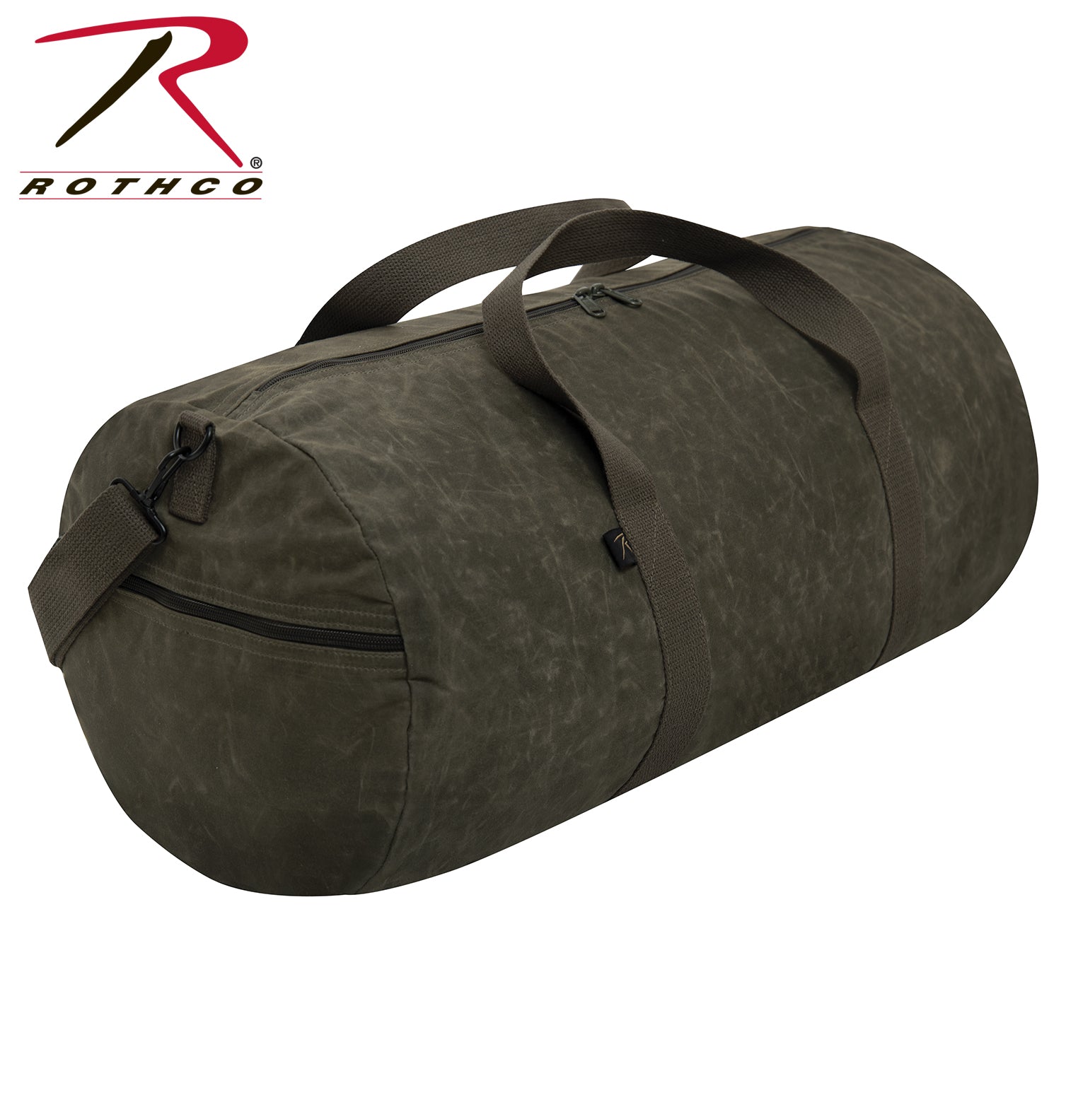 Rothco Waxed Canvas Shoulder Duffle Bag - 24 Inch Olive Drab
