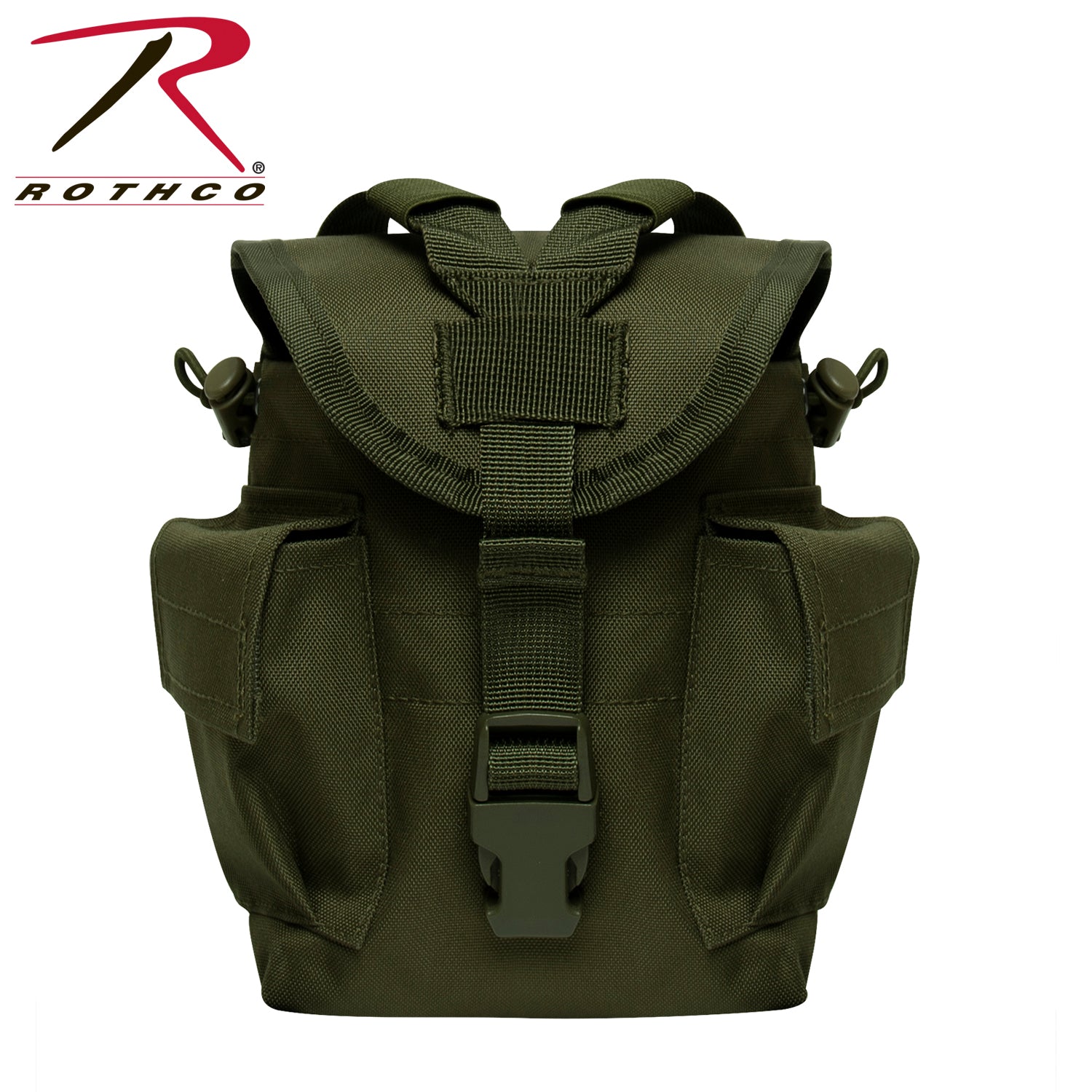 Rothco MOLLE II Canteen & Utility Pouch in Olive Drab with Part Number 3144