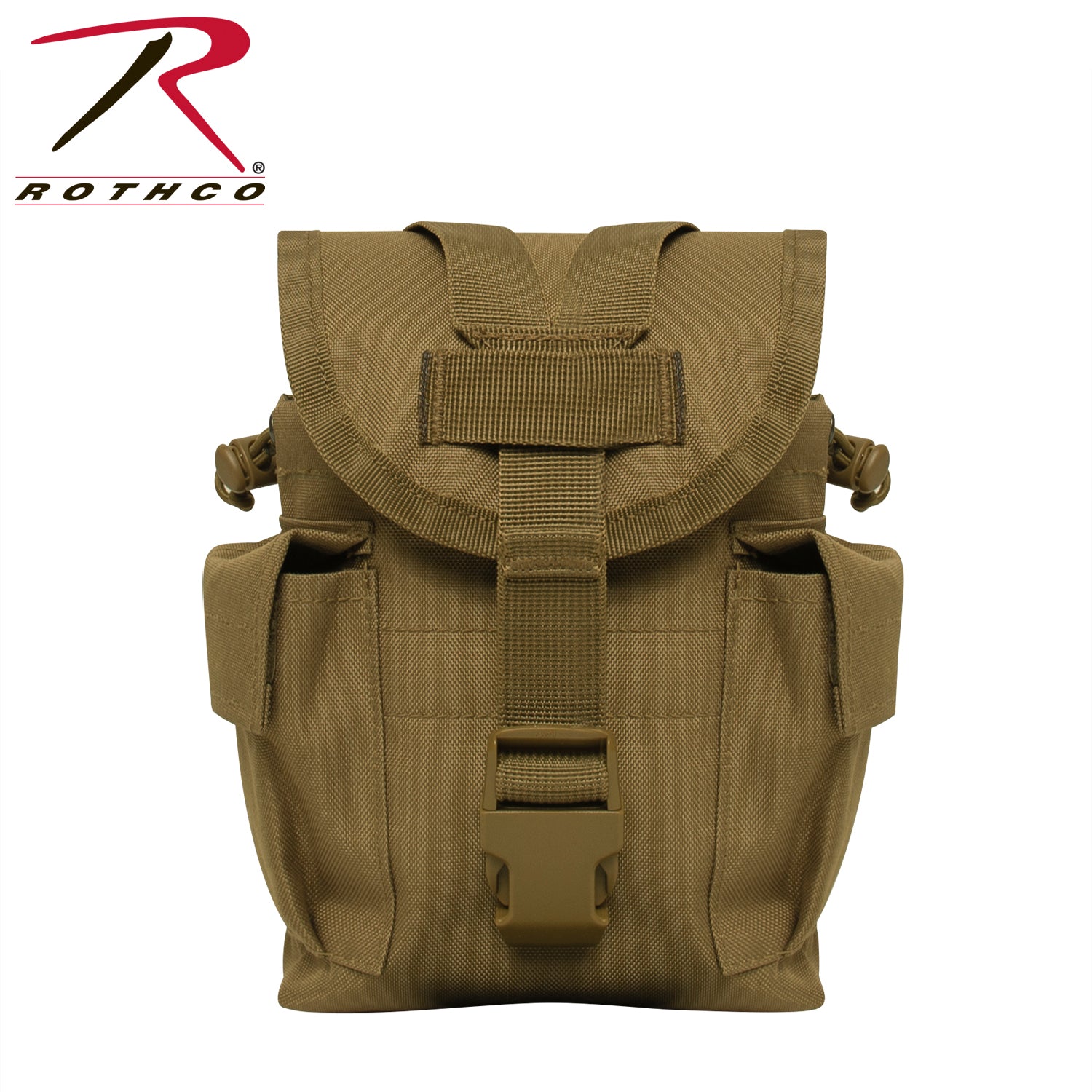Rothco MOLLE II Canteen & Utility Pouch in Coyote Brown - Durable Hydration and Storage Solution