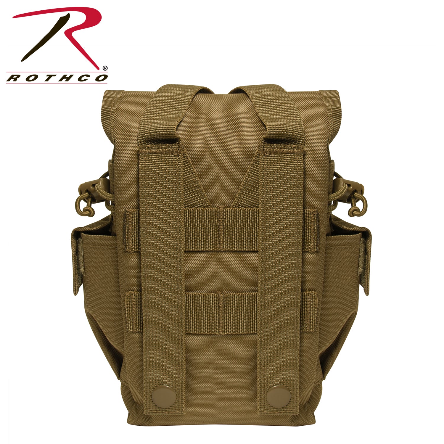 Rothco MOLLE II Canteen & Utility Pouch in Coyote Brown - Durable Hydration and Storage Solution