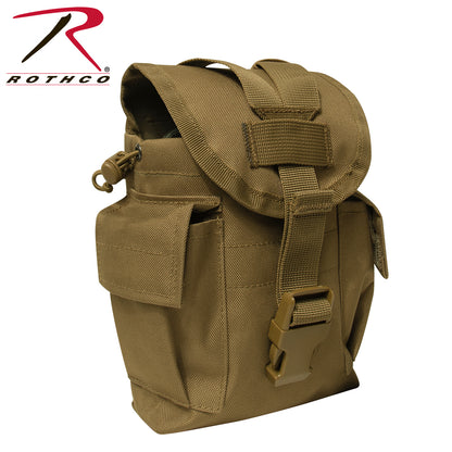 Rothco MOLLE II Canteen & Utility Pouch in Coyote Brown - Durable Hydration and Storage Solution