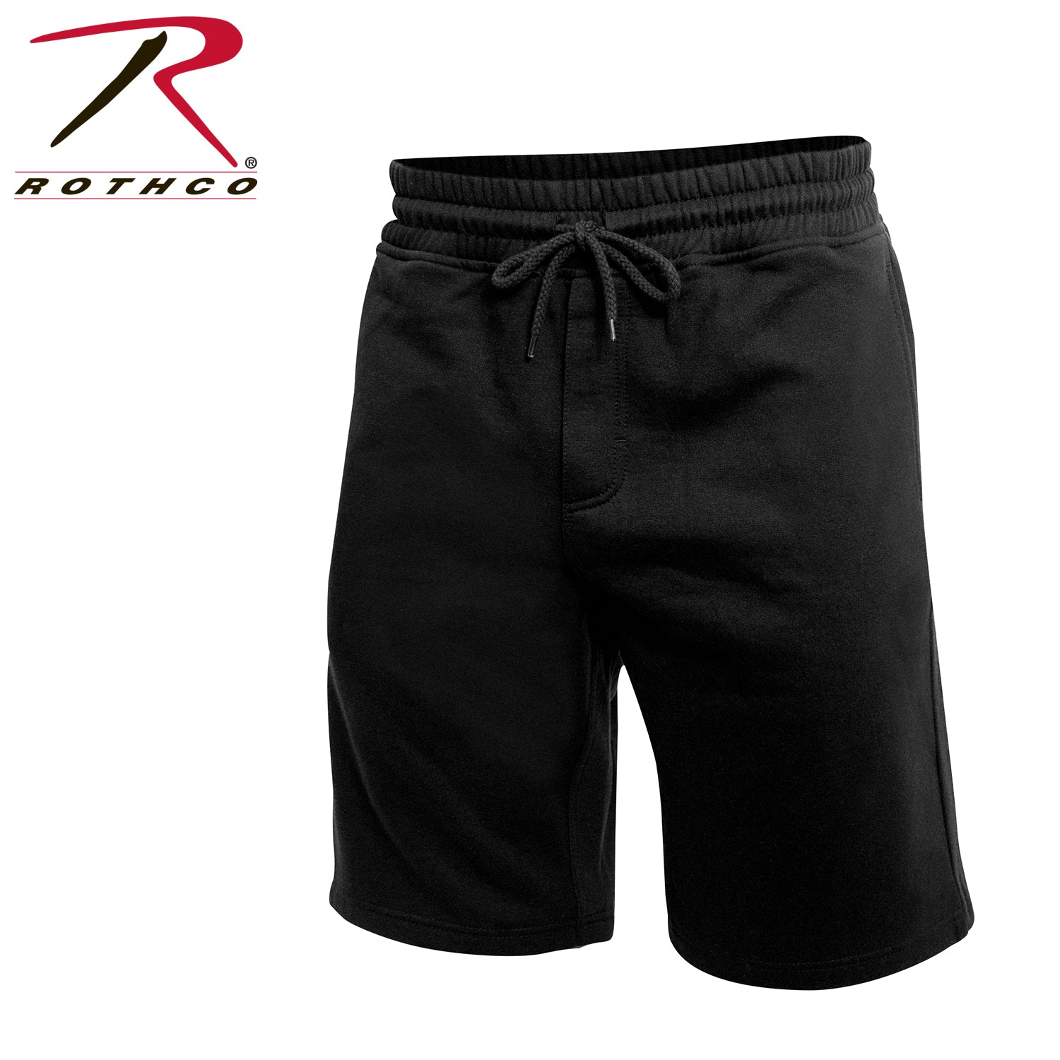 Rothco XL Black Sweatshorts with Pockets and Elastic Drawstring