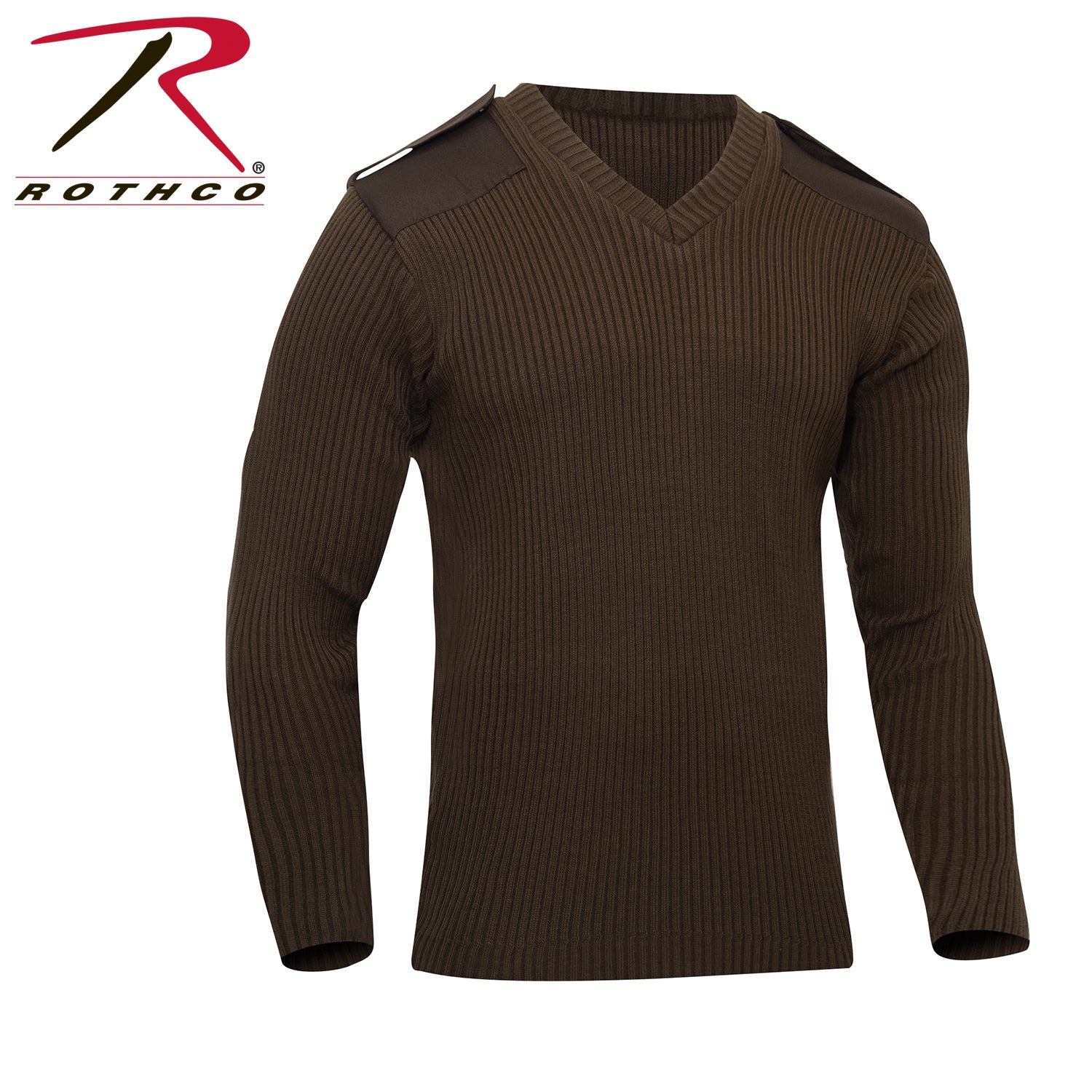 Rothco G.I. Style Acrylic V-Neck Sweater Brown Size XL