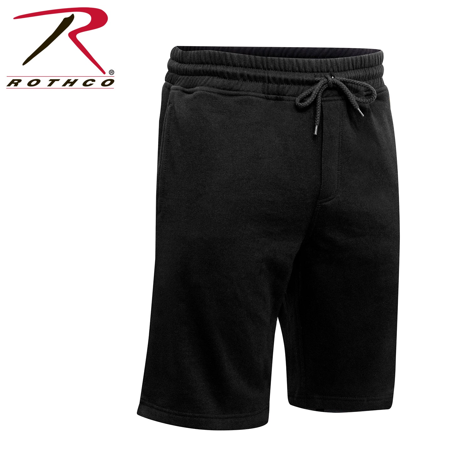 Rothco XL Black Sweatshorts with Pockets and Elastic Drawstring